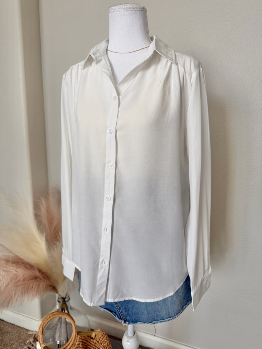 NWT HAVE - Women’s White Button-Up Blouse